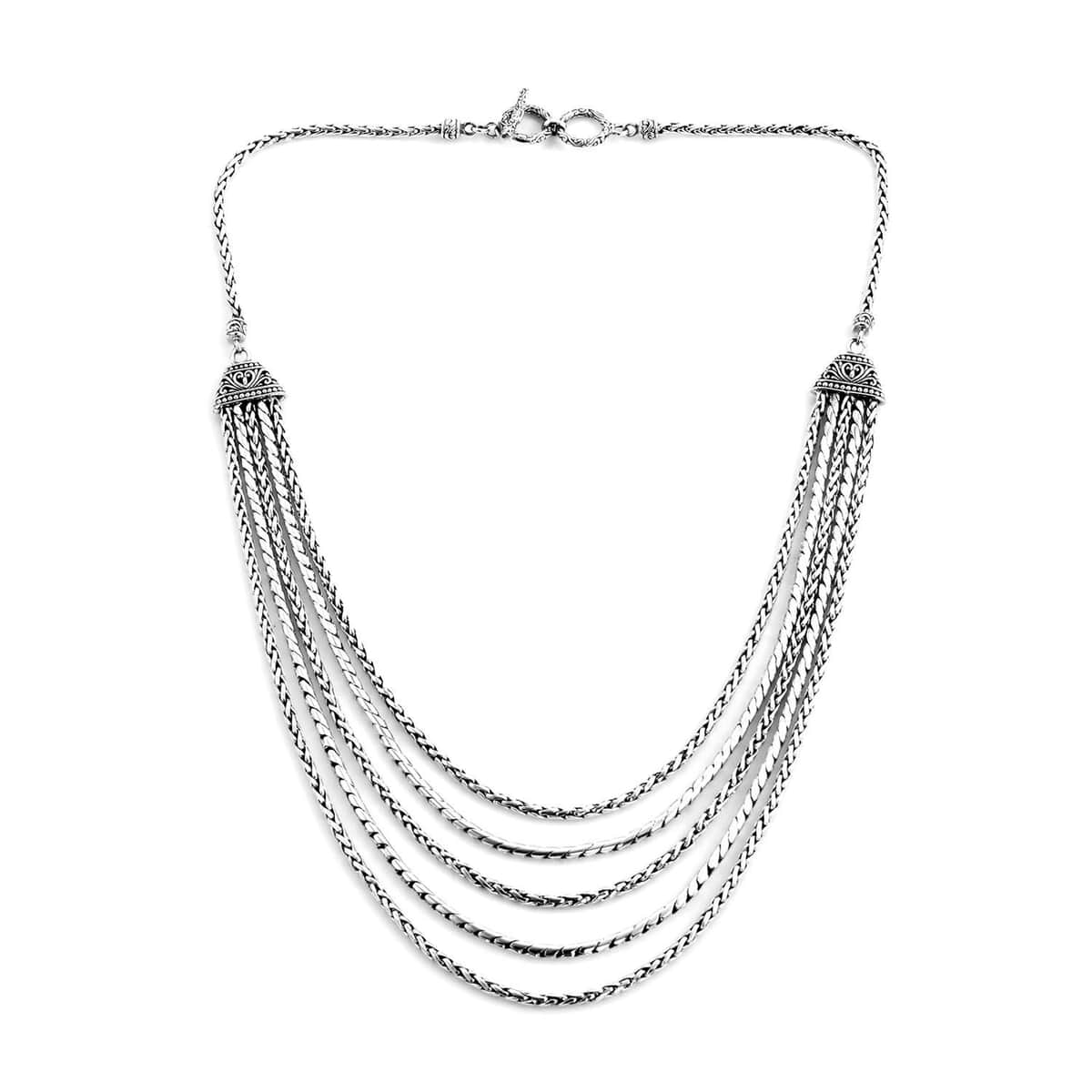 Bali Legacy Multi Layered Padian Chain Necklace in Sterling Silver 69 Grams 20 Inches image number 0