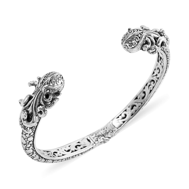 Bali Legacy Sterling Silver Octopus Cuff Bracelet (7.50 In) 23.50 Grams