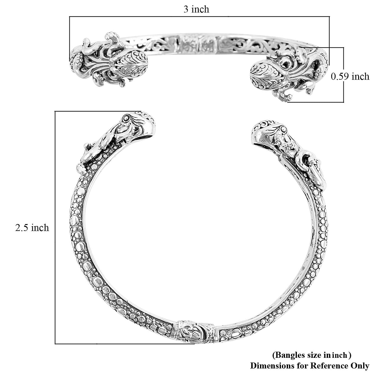 Bali Legacy Sterling Silver Octopus Cuff Bracelet (7.50 In) 23.50 Grams image number 4