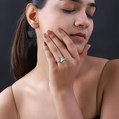 Ethiopian Welo Opal, Multi Gemstone 1.51 ctw Ring in 18K Vermeil Rose Gold Over Sterling Silver (Size 9.0)
