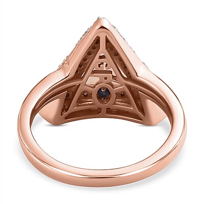Ethiopian Welo Opal, Multi Gemstone 1.51 ctw Ring in 18K Vermeil Rose Gold Over Sterling Silver (Size 9.0)