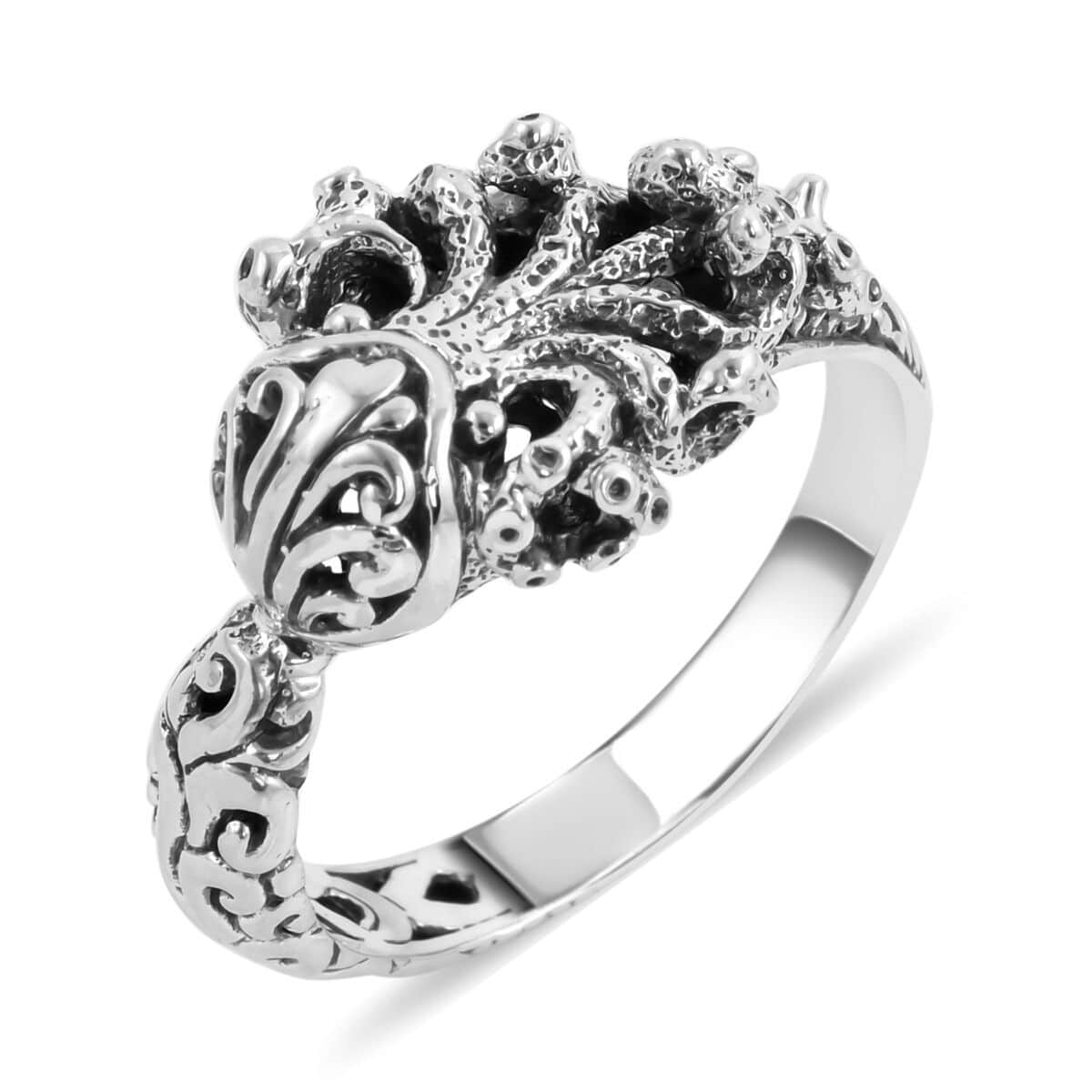 Bali Legacy Octopus Ring in Sterling Silver (Size 8.0) 4.55 Grams image number 0