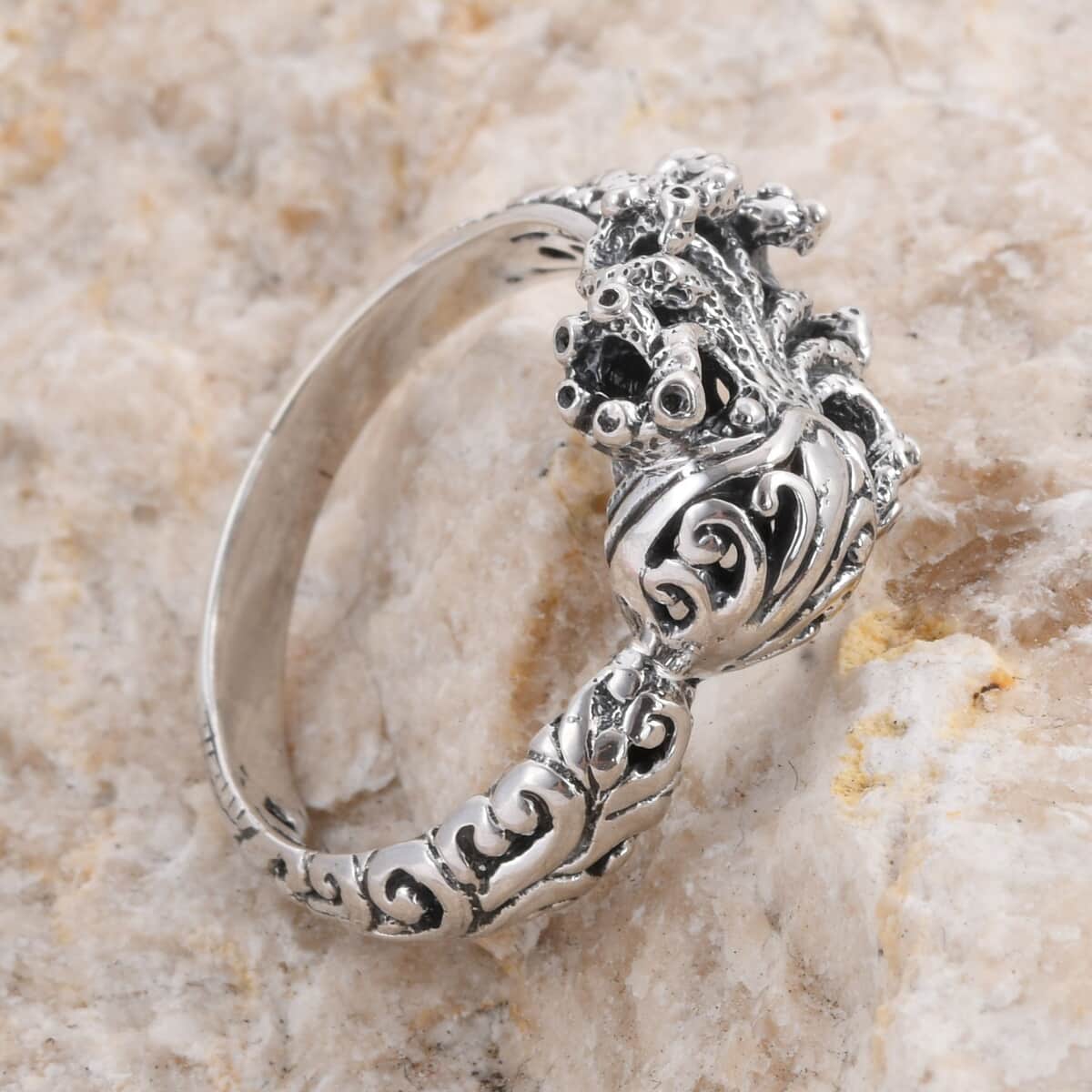 Bali Legacy Octopus Ring in Sterling Silver (Size 8.0) 4.55 Grams image number 1