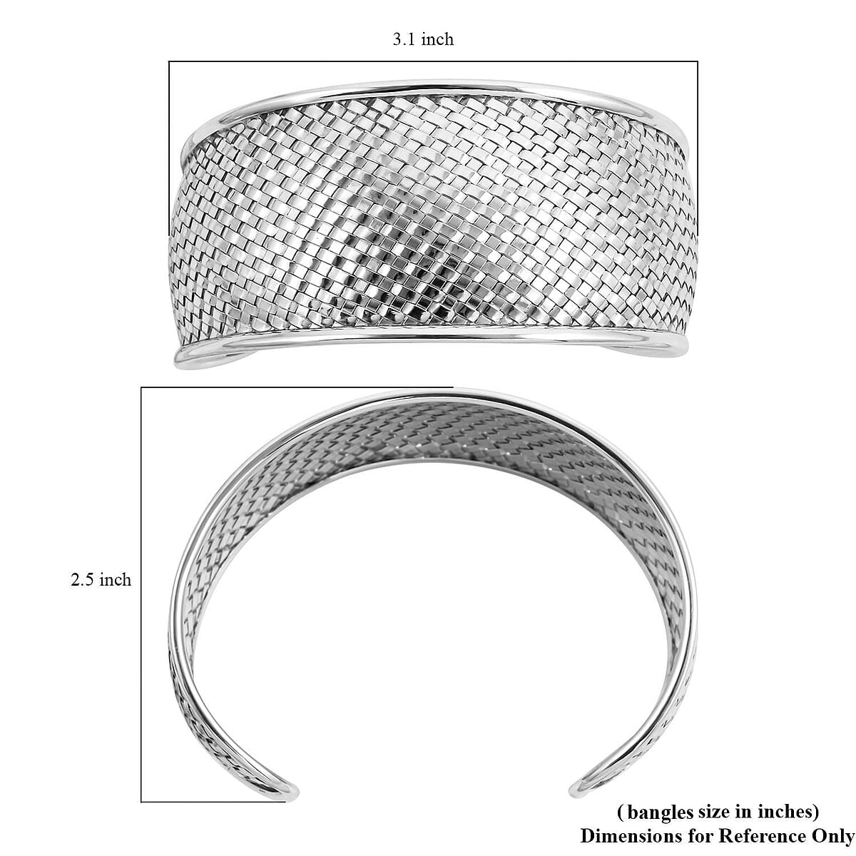 Doorbuster BALI LEGACY Sterling Silver Cuff Bracelet (7.50 in) 38.10 Grams image number 5
