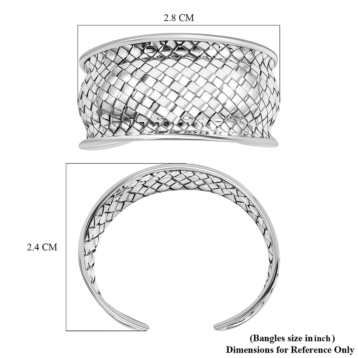 Bali Legacy Sterling Silver Braided Cuff Bracelet (7.50 in) 32.80 Grams image number 5