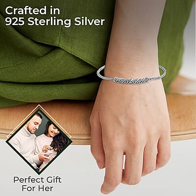 Bali Legacy Tulang Naga Chain Bracelet, Sterling Silver Tulang Naga Bracelet, Gifts For Her, Silver Jewelry (7.50 In)