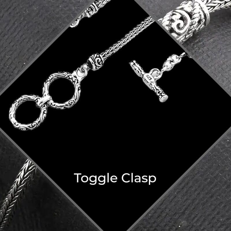 Bali Legacy Tulang Naga Chain Bracelet, Sterling Silver Tulang Naga Bracelet, Gifts For Her, Silver Jewelry (7.50 In)