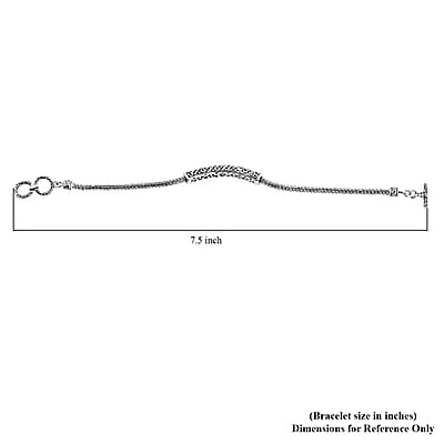 Bali Legacy Tulang Naga Chain Bracelet, Sterling Silver Tulang Naga Bracelet, Gifts For Her, Silver Jewelry (7.50 In)
