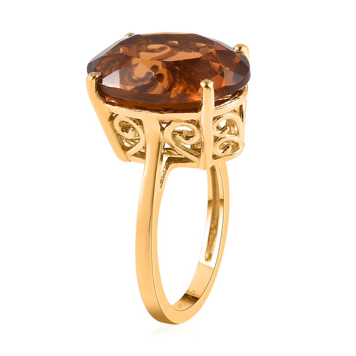 Santa Ana Madeira Citrine Solitaire Ring in Vermeil Yellow Gold Over Sterling Silver (Size 10.0) 8.75 ctw image number 3