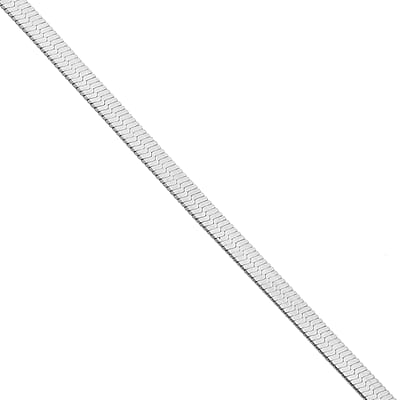 Rhodium Over Sterling Silver Flash Blade Bracelet with 10mm Lobster Lock (7.50-9.50In) 2.20 Grams