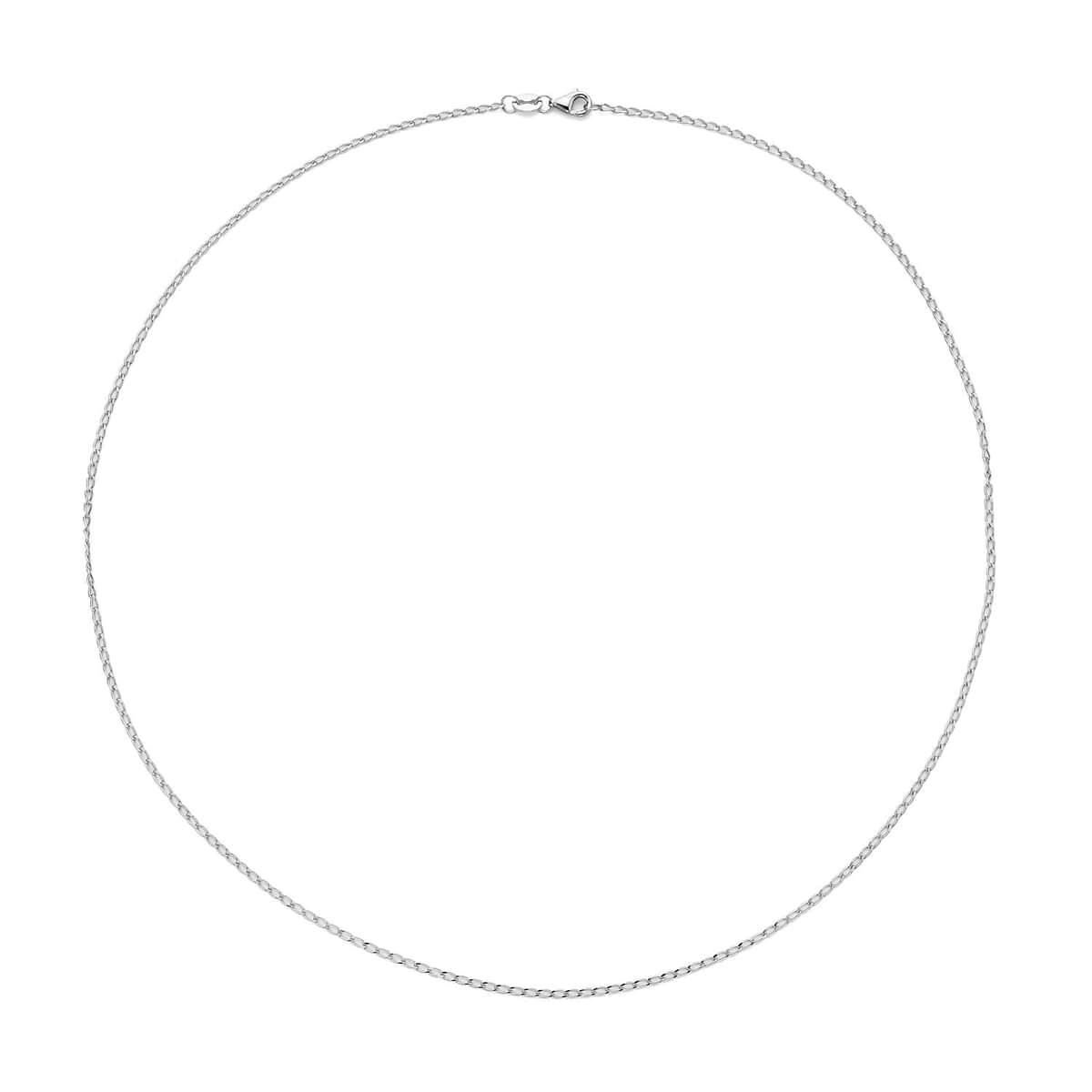 Rhodium Over Sterling Silver Curb Chain with 8mm Lobster Lock (20 Inches) (2.30 g) image number 0