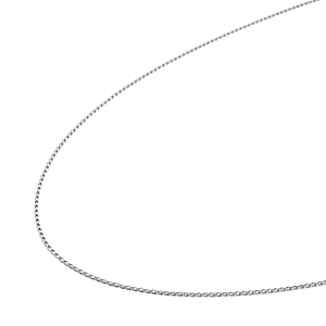 Rhodium Over Sterling Silver Curb Chain with 8mm Lobster Lock 20 Inches 2.30 Grams