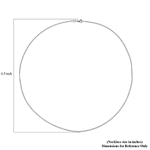 Rhodium Over Sterling Silver Curb Chain with 8mm Lobster Lock 20 Inches 2.30 Grams