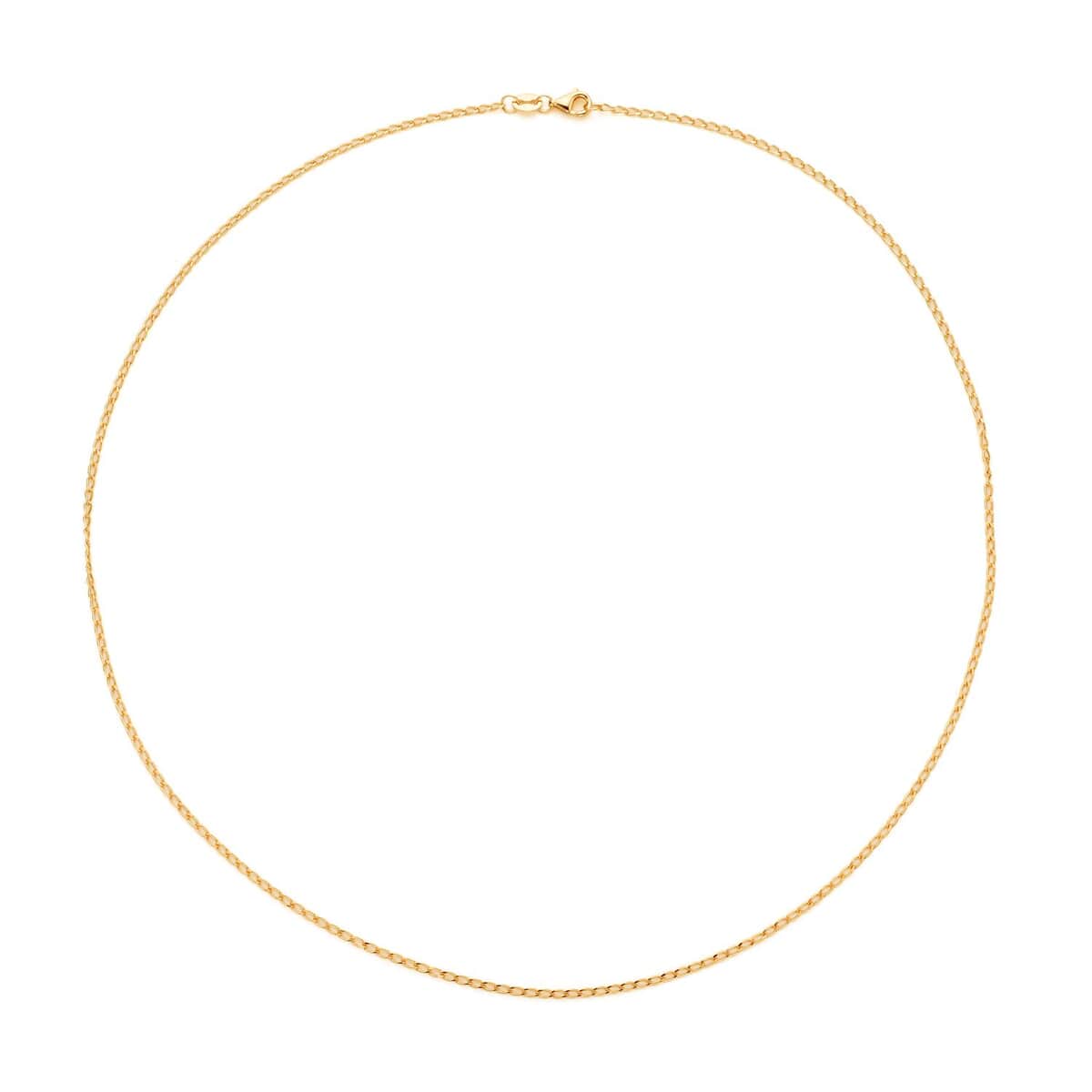 14K Yellow Gold Over Sterling Silver Curb Chain with 8mm Lobster Lock 20 Inches 2.30 Grams image number 0