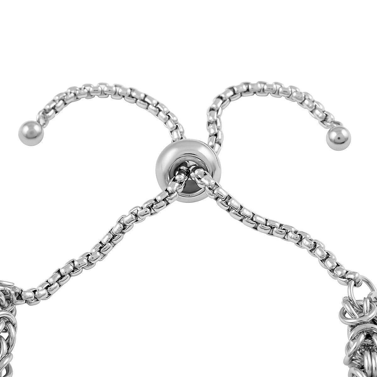 Blue Simulated Diamond Bolo Bracelet in Stainless Steel 9.00 ctw , Tarnish-Free, Waterproof, Sweat Proof Jewelry image number 3