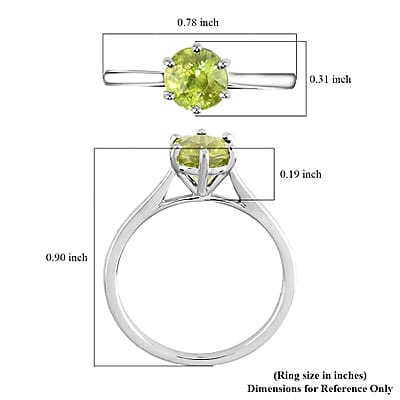 Certified & Appraised Rhapsody AAAA Sava Sphene 1.50 ctw Solitaire Ring in 950 Platinum (Size 10.0) 4.65 Grams