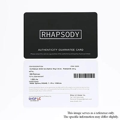 Certified & Appraised Rhapsody AAAA Sava Sphene 1.50 ctw Solitaire Ring in 950 Platinum (Size 10.0) 4.65 Grams