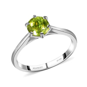Certified & Appraised Rhapsody AAAA Sava Sphene 1.50 ctw Solitaire Ring in 950 Platinum (Size 6.0) 4.65 Grams