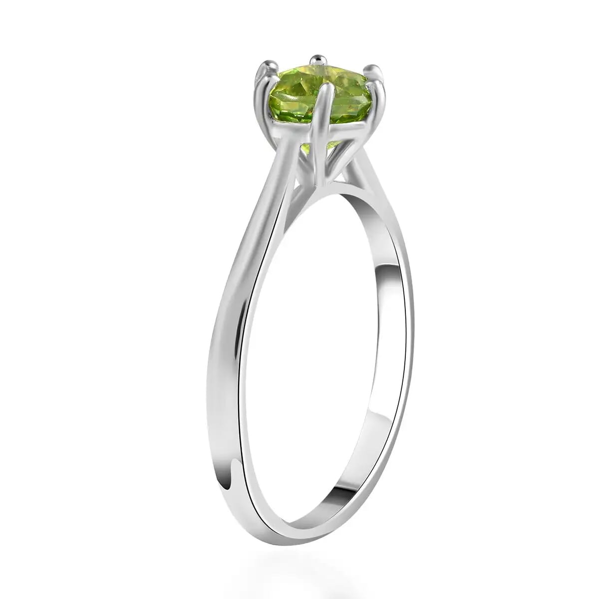 Certified & Appraised Rhapsody AAAA Sava Sphene 1.50 ctw Solitaire Ring in 950 Platinum (Size 6.0) 4.65 Grams image number 3