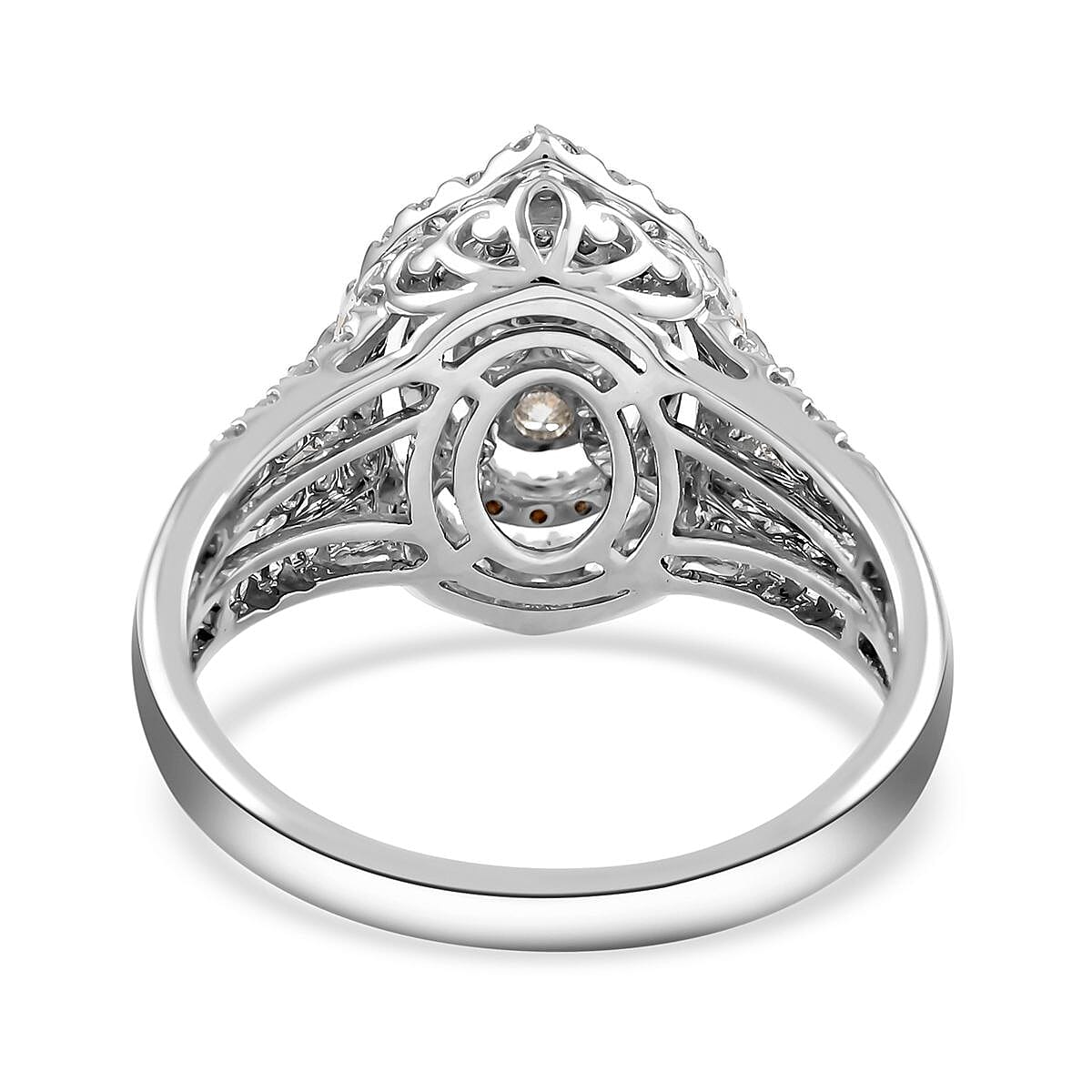 NY Closeout 14K Yellow & White Gold Natural Yellow and White Diamond SI Fancy Ring (Size 6.0) 4.95 Grams 1.65 ctw