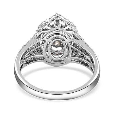NY Closeout 14K Yellow & White Gold Natural Yellow and White Diamond SI Fancy Ring (Size 6.0) 4.95 Grams 1.65 ctw