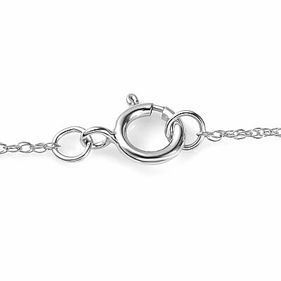 Luxoro 10K White Gold Premium Bi-Color Tourmaline and G-H I3 Diamond Necklace 18 Inches 11.50 ctw