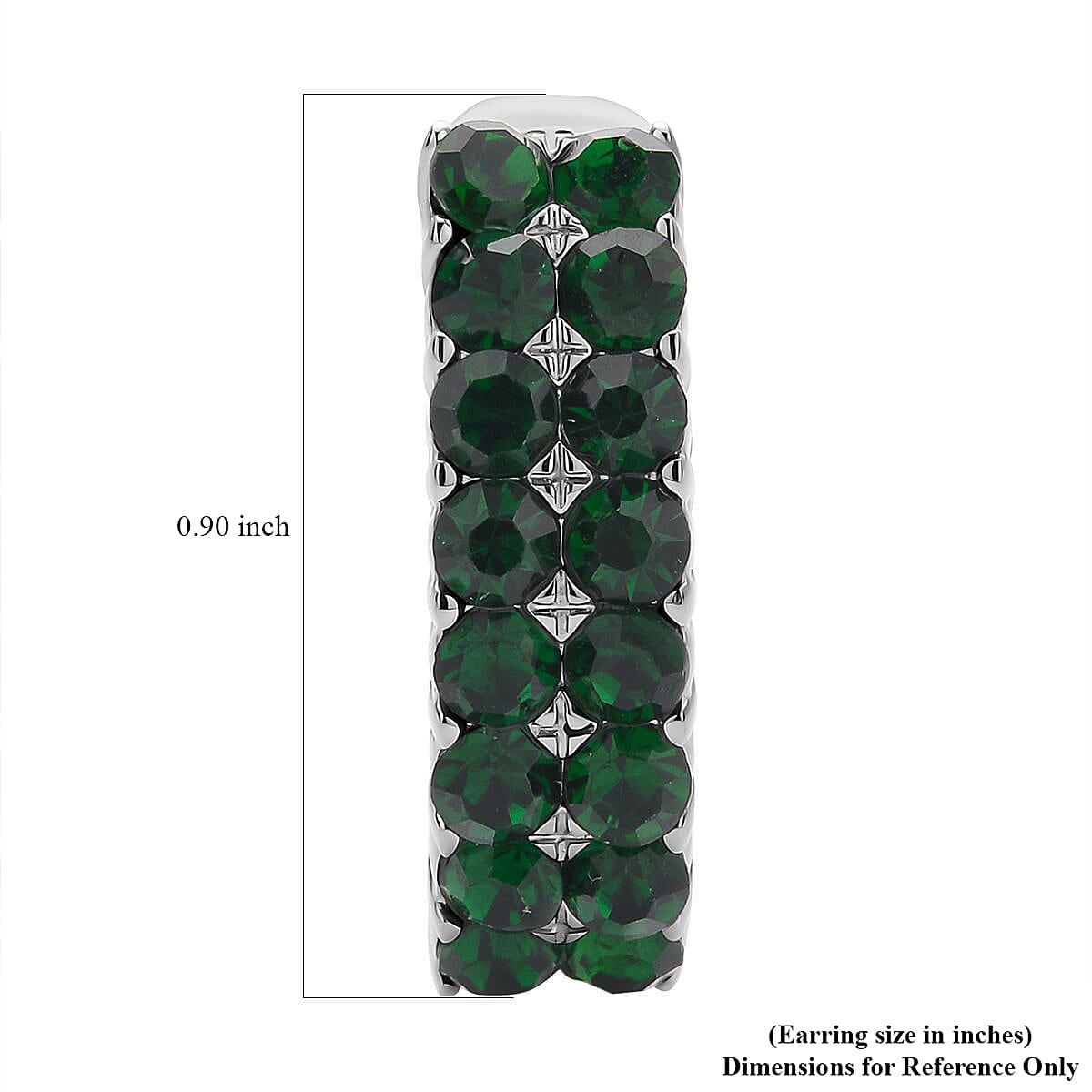 Neon Green Austrian Crystal Earrings in Stainless Steel