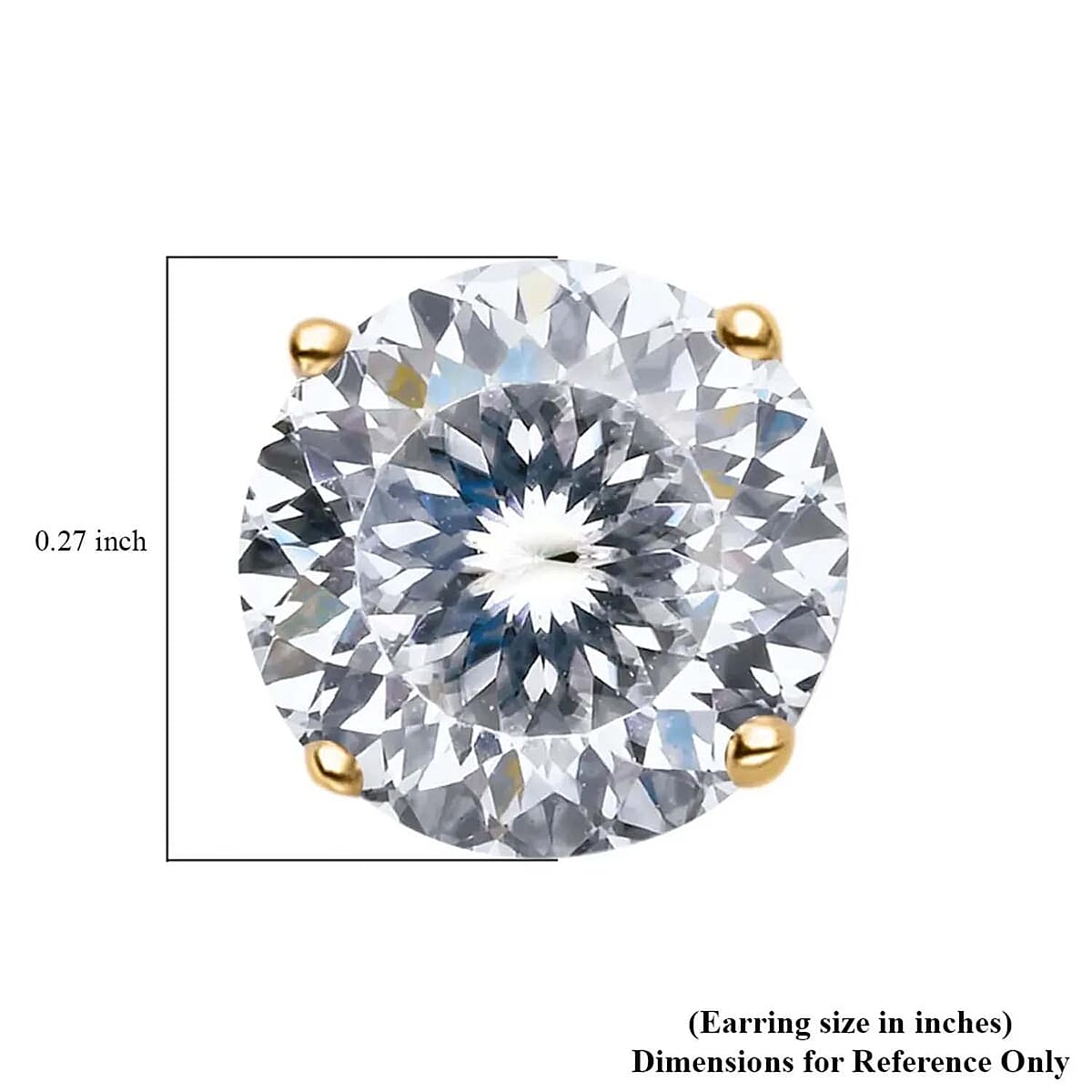 Doorbuster LUXORO 10K Yellow Gold 120 Facet Moissanite Stud Earrings 2.40 ctw image number 6