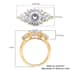 10K Yellow Gold 120 Facet Moissanite Trilogy Ring, 3 Stone Engagement Ring For Women, Promise Rings (Size 11.0) 4.40 ctw image number 6