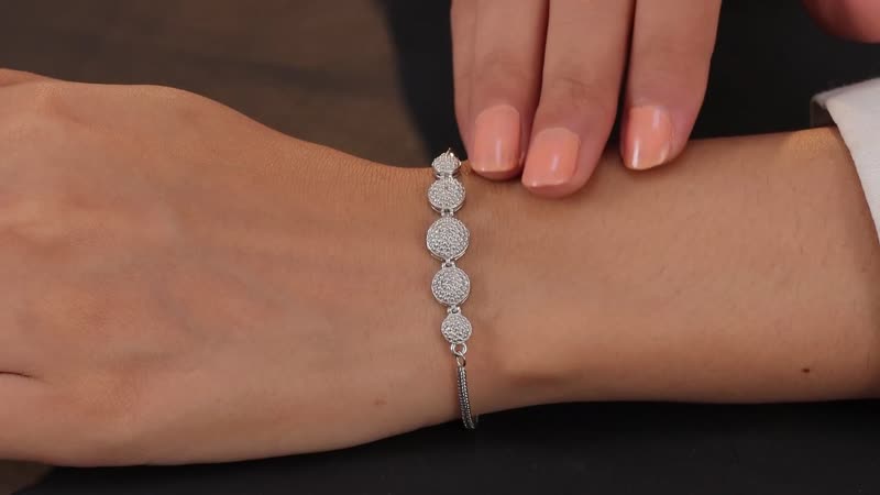 Karis Diamond Bolo Bracelet in Platinum Bond
