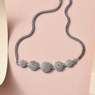 Karis Diamond Bolo Bracelet in Platinum Bond