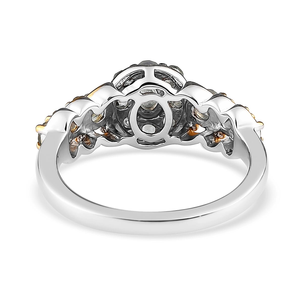 Narsipatnam Alexandrite Ring in Vermeil Yellow Gold and Platinum Over Sterling Silver (Size 10.0) 1.15 ctw