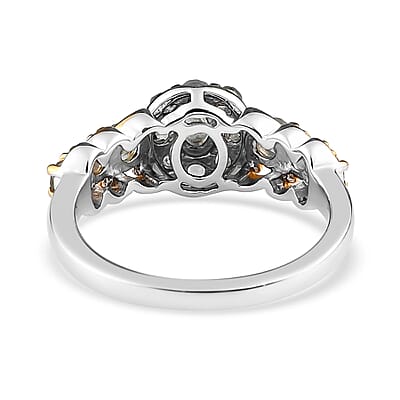 Narsipatnam Alexandrite Ring in Vermeil Yellow Gold and Platinum Over Sterling Silver (Size 10.0) 1.15 ctw