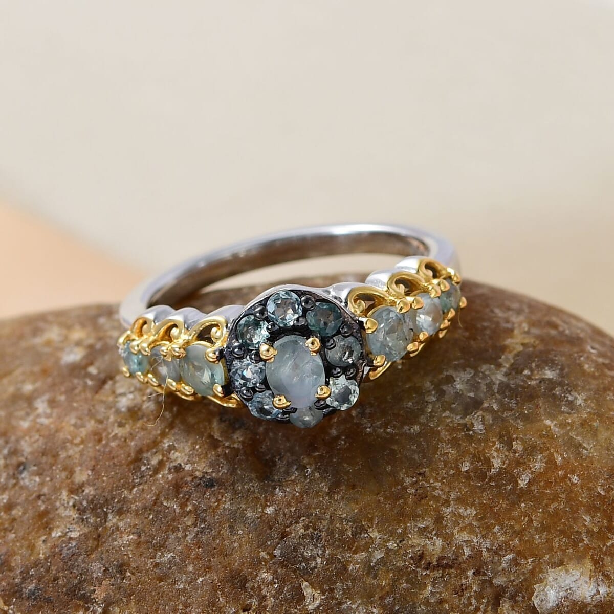 Narsipatnam Alexandrite Ring in Vermeil Yellow Gold and Platinum Over Sterling Silver (Size 6.0) 1.15 ctw image number 1