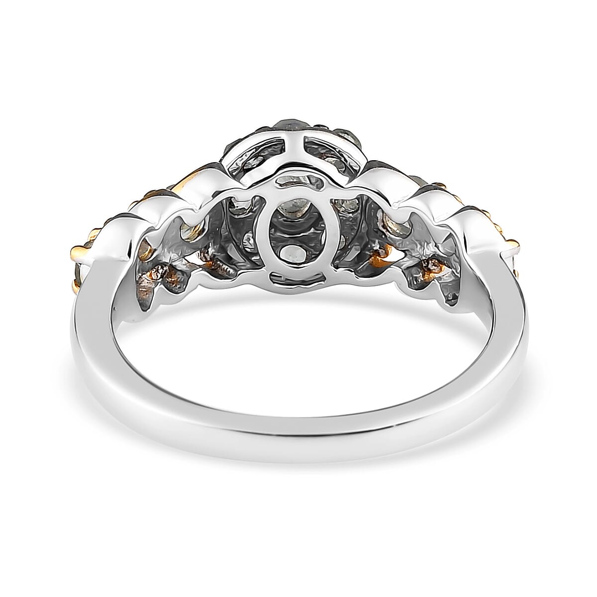 Narsipatnam Alexandrite Ring in Vermeil Yellow Gold and Platinum Over Sterling Silver (Size 6.0) 1.15 ctw