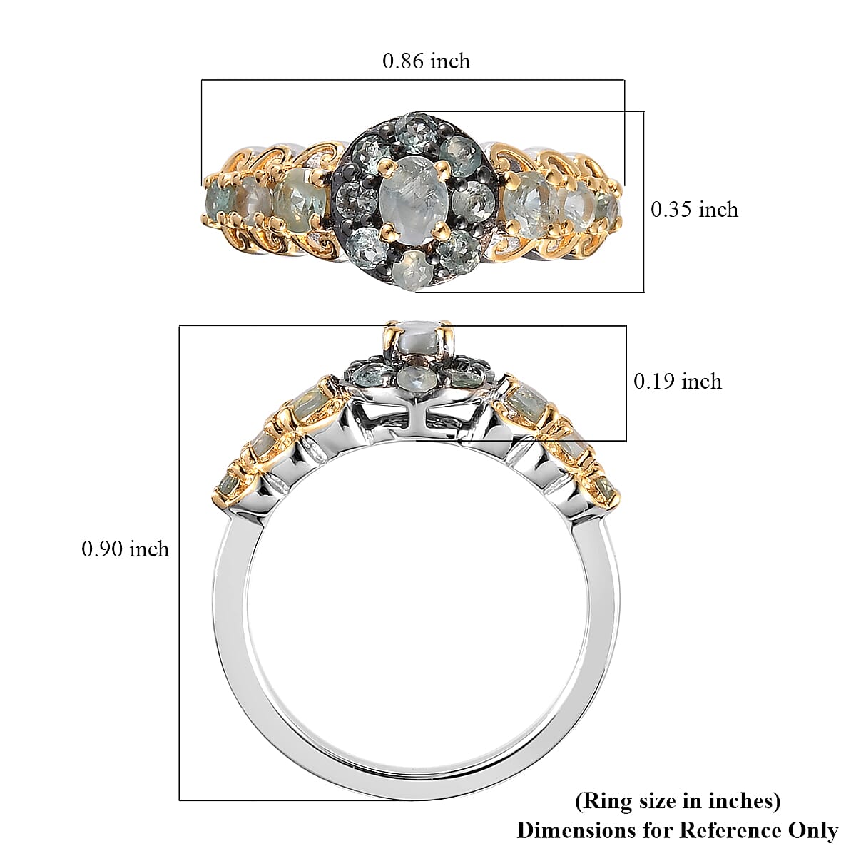 Narsipatnam Alexandrite Ring in Vermeil Yellow Gold and Platinum Over Sterling Silver (Size 7.0) 1.15 ctw image number 5