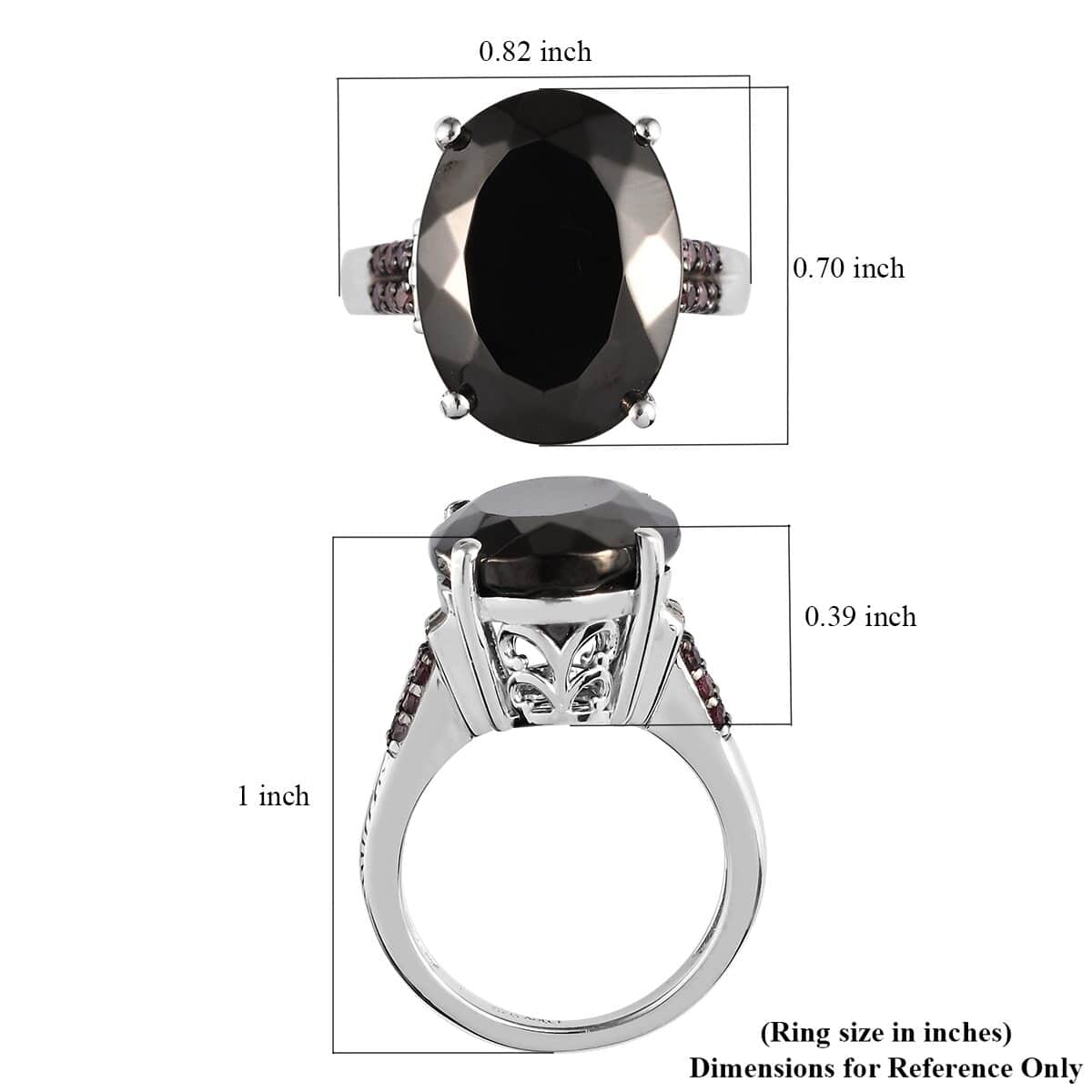 Elite Shungite and Multi Gemstone Ring in Platinum Over Sterling Silver 6.50 ctw image number 5