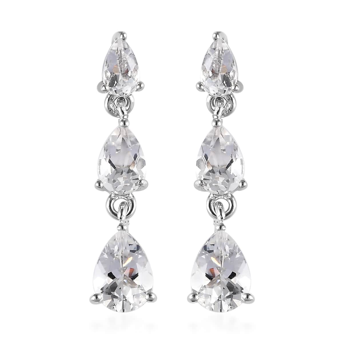 Karis Brazilian Petalite Dangling Earrings in Platinum Bond 2.10 ctw image number 0