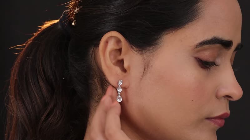 Karis Brazilian Petalite Dangling Earrings in Platinum Bond 2.10 ctw