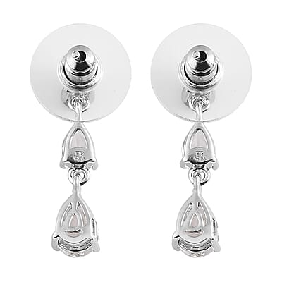 Karis Brazilian Petalite Dangling Earrings in Platinum Bond 2.10 ctw