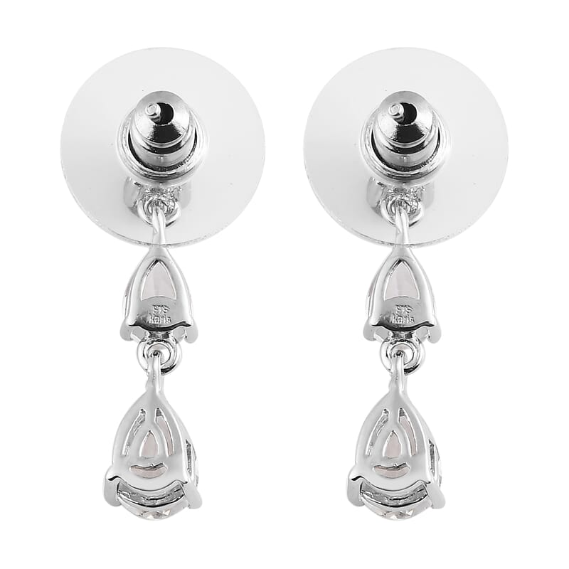 Karis Brazilian Petalite Dangling Earrings in Platinum Bond 2.10 ctw