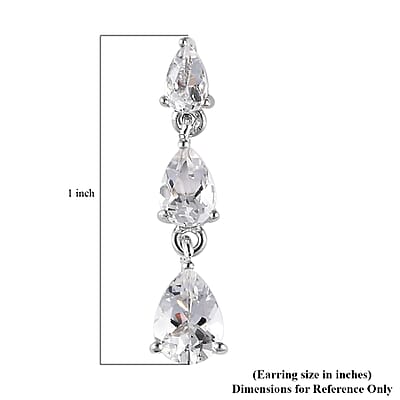 Karis Brazilian Petalite Dangling Earrings in Platinum Bond 2.10 ctw