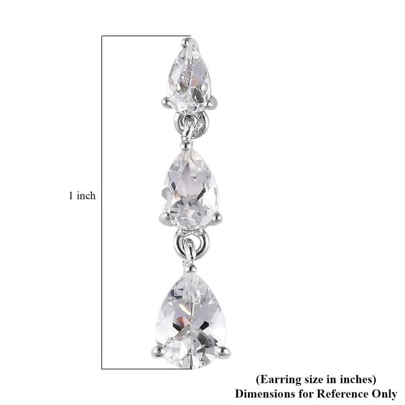 Karis Brazilian Petalite Dangling Earrings in Platinum Bond 2.10 ctw