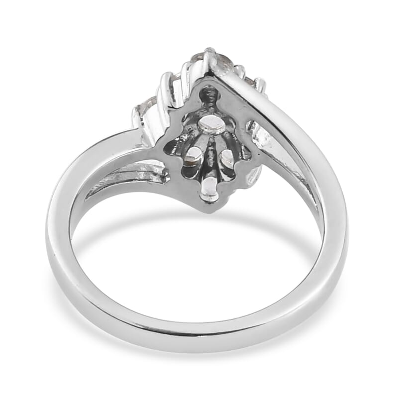 Brazilian Petalite Elongated Ring in Stainless Steel (Size 10.0) 0.85 ctw | Tarnish-Free, Waterproof, Sweat Proof Jewelry