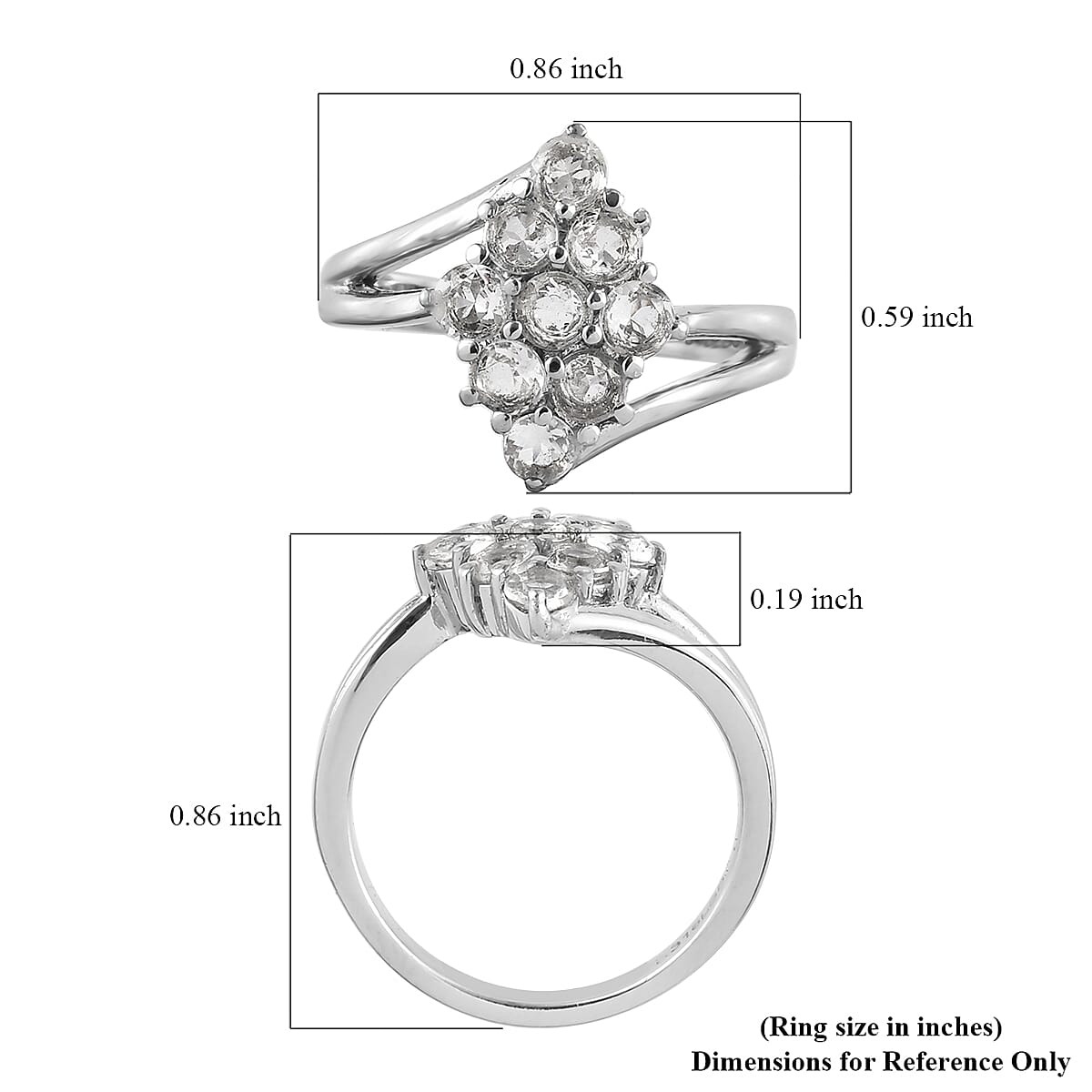 Brazilian Petalite Elongated Ring in Stainless Steel 0.85 ctw image number 5