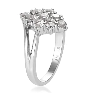 Brazilian Petalite Elongated Ring in Stainless Steel (Size 7.0) 0.85 ctw | Tarnish-Free, Waterproof, Sweat Proof Jewelry