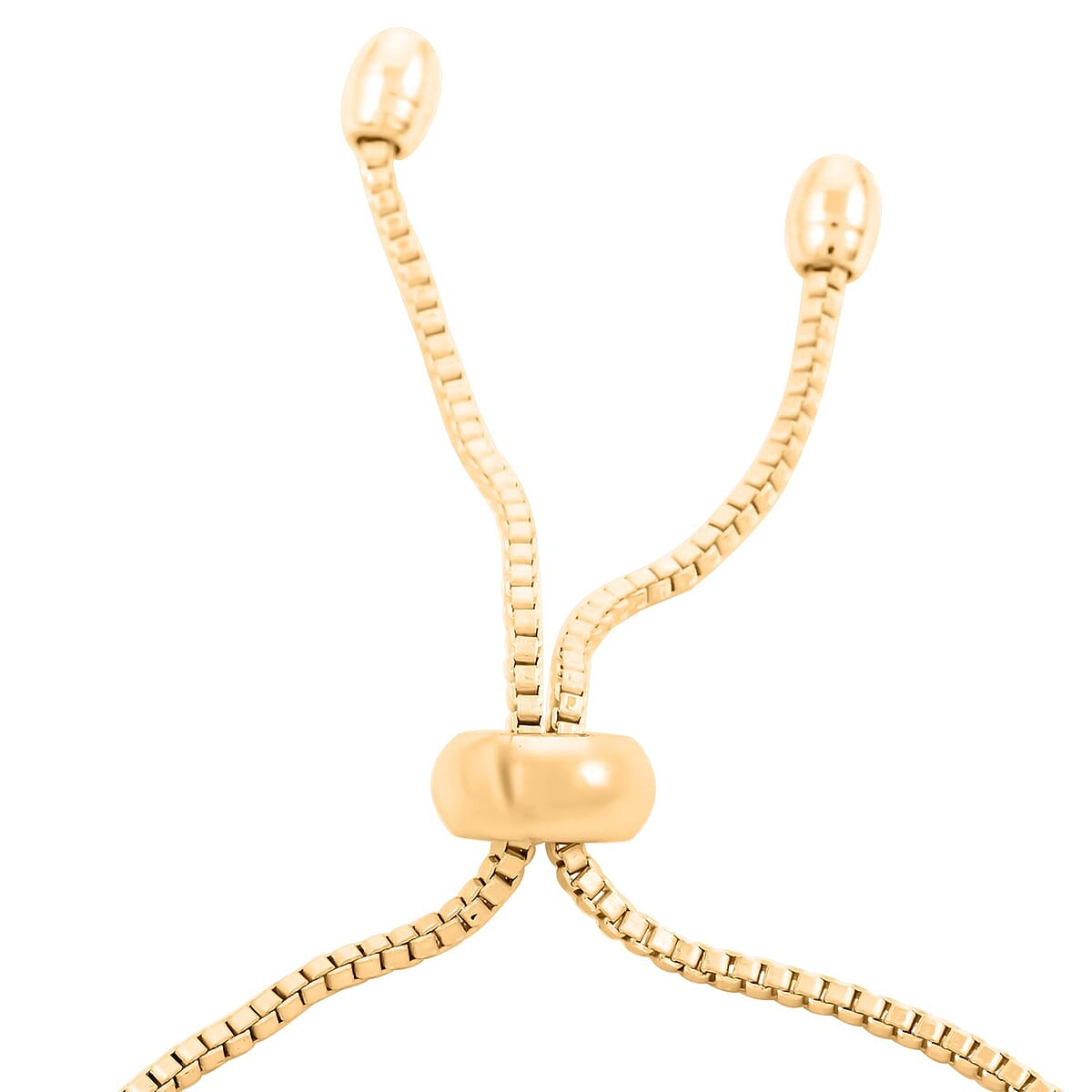 Mosaic Style Multi Color Zircon Air Ballon Bolo Bracelet in Goldtone image number 3