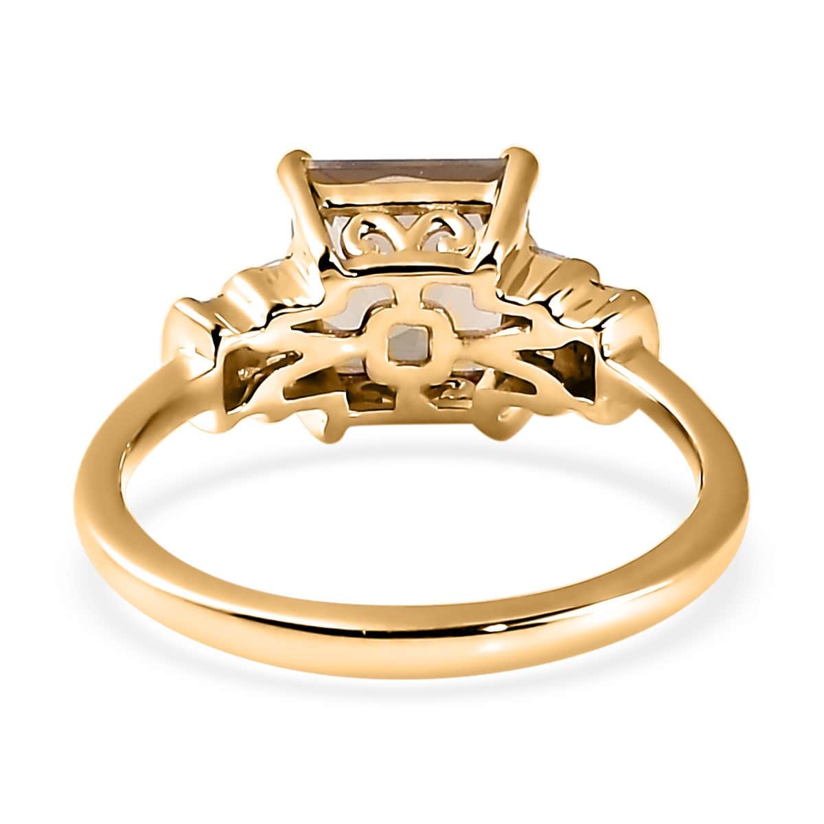 Luxoro 14K Yellow Gold AAA Turkizite and G-H I3 Diamond Ring (Size 10.0) 2.10 ctw image number 4