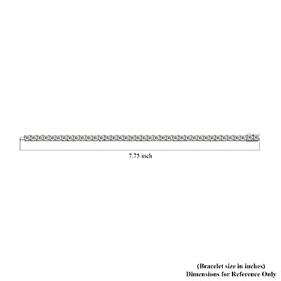 Moissanite Tennis Bracelet for Women in Rhodium Plated Sterling Silver, Wedding, Anniversary Gift for Her (6.50 In) 14.60 ctw