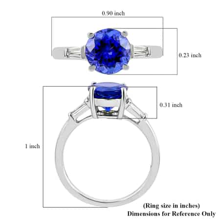 Certified and Appraised Iliana 18K White Gold AAA Tanzanite, Diamond Ring,Wedding Ring For Her,Promise Rings 3.41 Grams 2.30 ctw (Size 6.0) image number 5